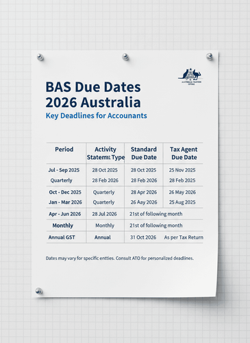 BAS Due Dates 2026 Australia: Key Deadlines for Accountants
